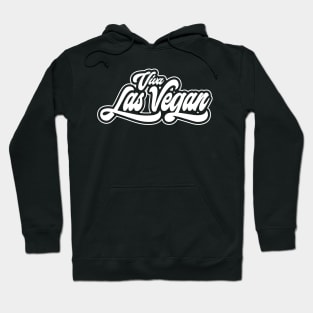 Viva las Vegan satirical humor funky retro white Hoodie